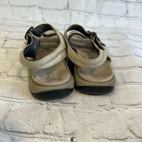 Clark Brown Leather Sandals size 7M - Picture 4 of 9